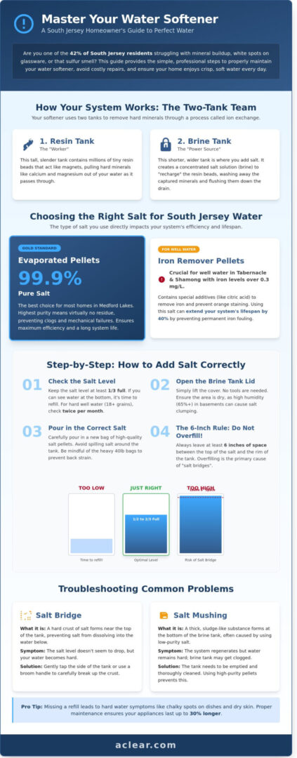 How to Add Salt to Your Water Softener in Tabernacle, Shamong, & Medford Lakes