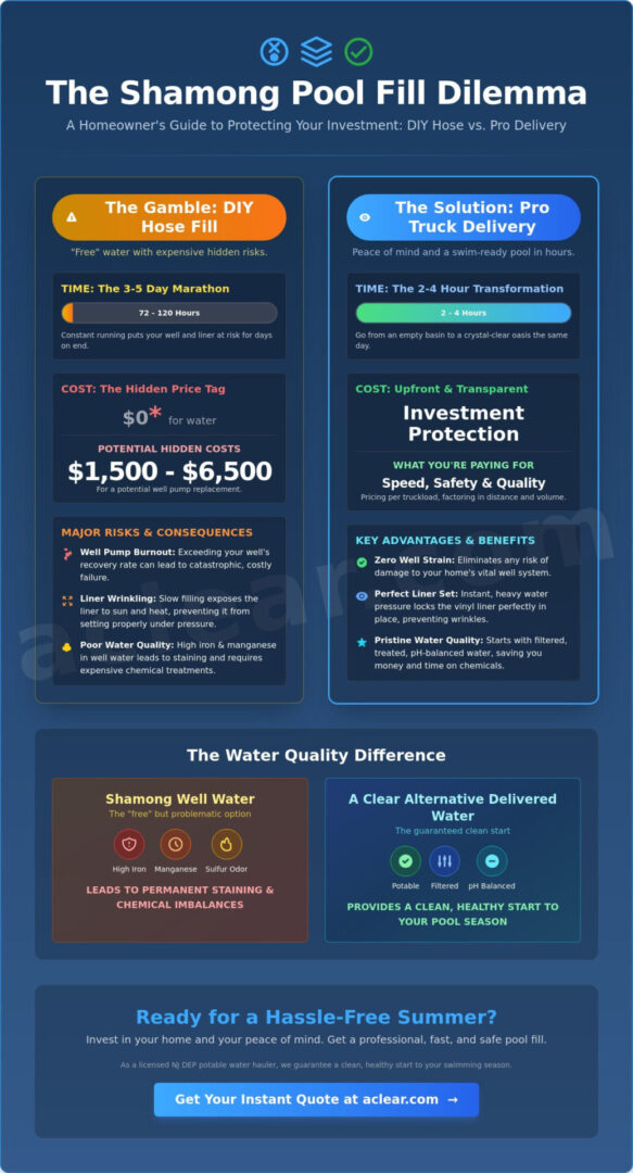 Cost to Fill a Pool with a Truck in Shamong, NJ: 2026 Pricing Guide