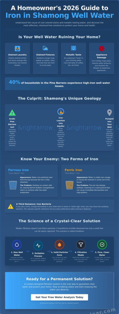 Iron in Well Water Solutions for Shamong Homeowners: The 2026 Guide