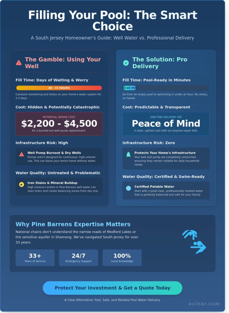 Pool Water Delivery Near Me in Tabernacle, Shamong & Medford Lakes (2026)