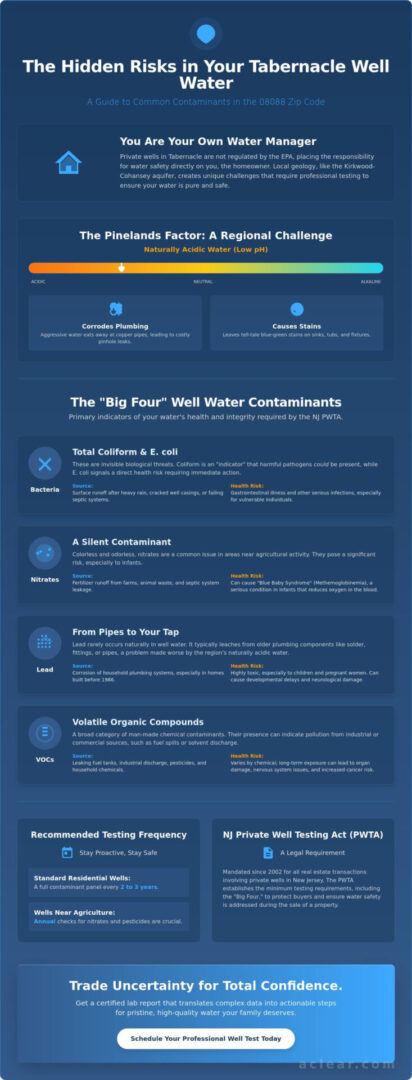 Professional Well Water Testing in Tabernacle, NJ: The 2026 Homeowner’s Guide