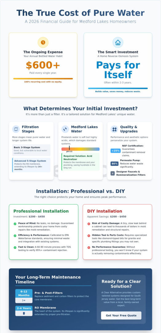 Reverse Osmosis System Cost in Medford Lakes: 2026 Homeowner’s Pricing Guide