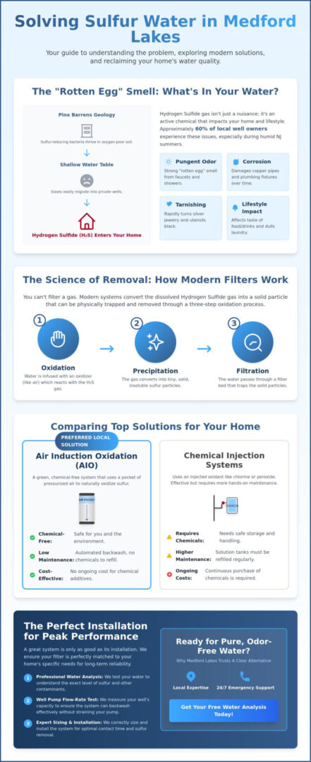 Sulfur Water Filter Solutions for Medford Lakes, NJ: The 2026 Homeowner’s Guide