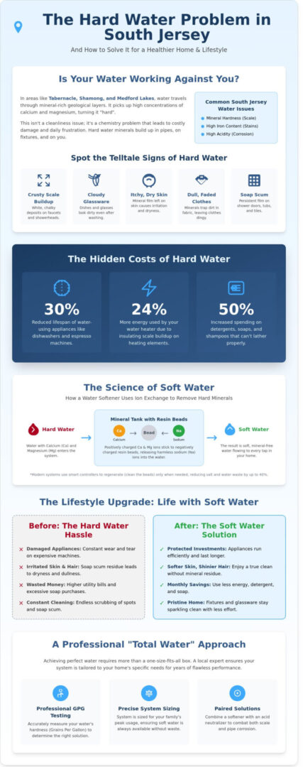 The Homeowner’s Guide to Water Softeners in Tabernacle, Shamong, & Medford Lakes (2026)