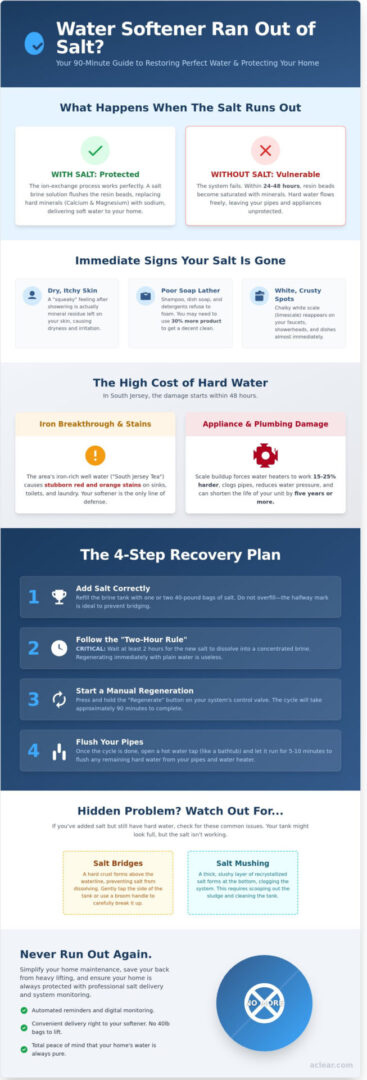 Water Softener Ran Out of Salt? A Recovery Guide for South Jersey Homeowners