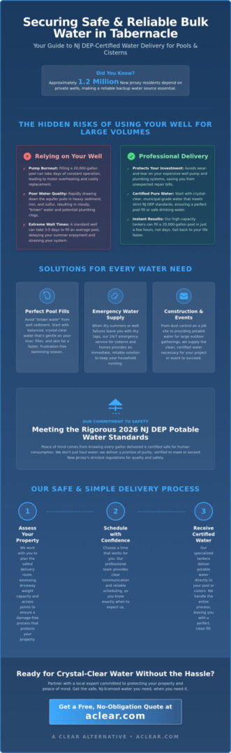 Bulk Potable Water Delivery in Tabernacle, NJ: The 2026 Essential Guide