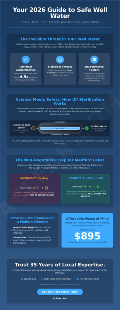 UV Water Purifier for Well Water in Medford Lakes: The 2026 Homeowner’s Guide