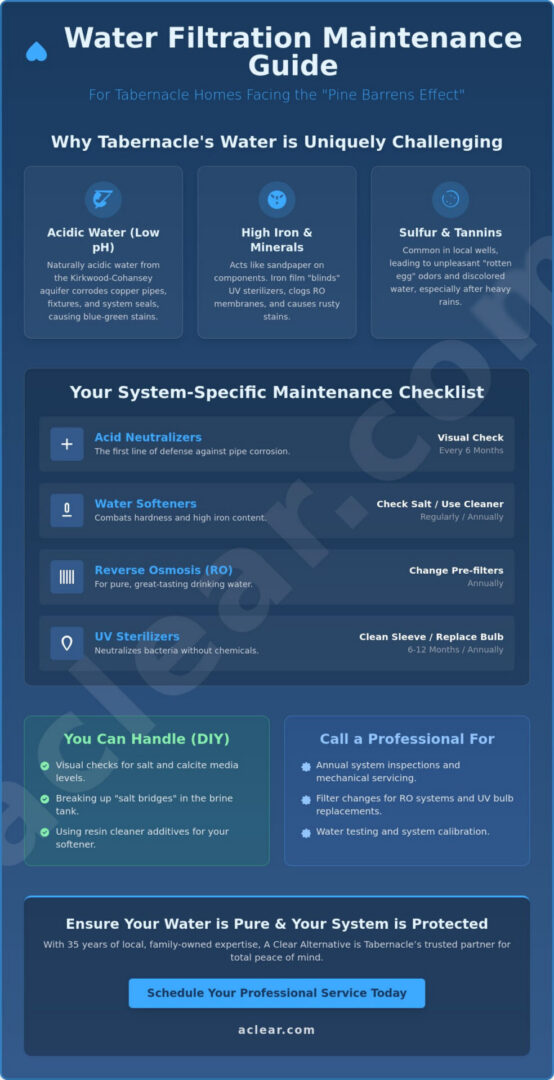 Water Filtration System Maintenance in Tabernacle: The 2026 Homeowner’s Guide