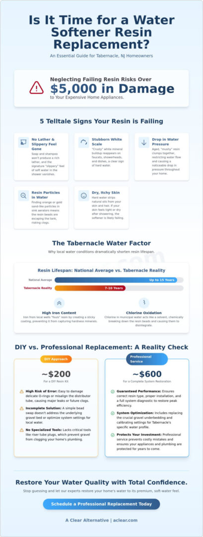 Water Softener Resin Replacement in Tabernacle: The 2026 Homeowner's Guide