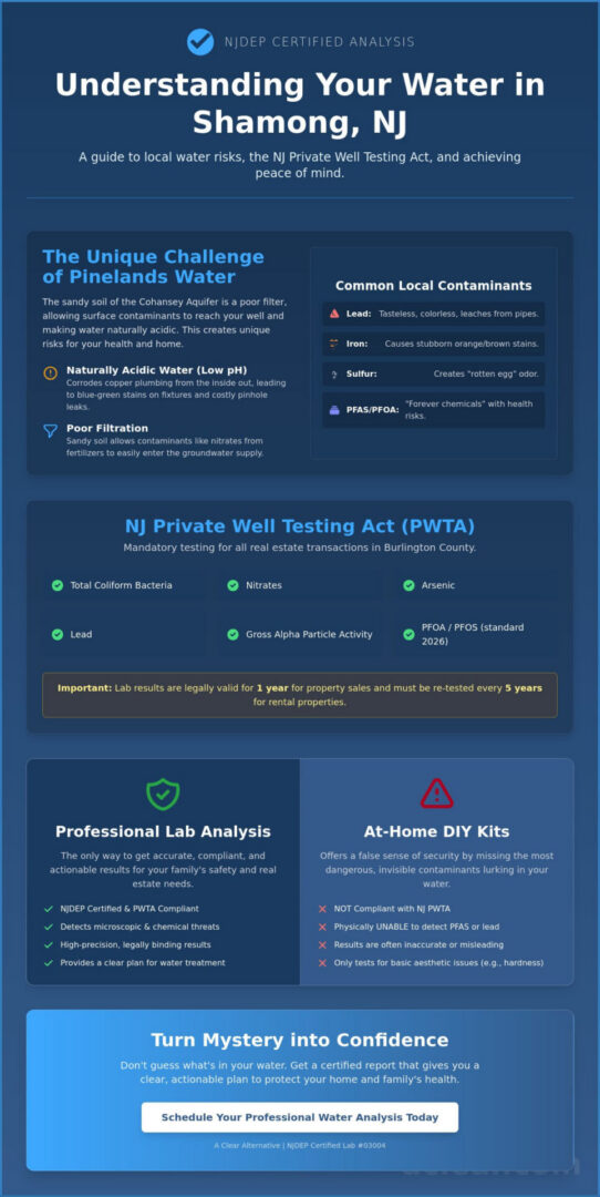 Water Testing Lab Near Shamong: Professional NJDEP Certified Analysis (2026)