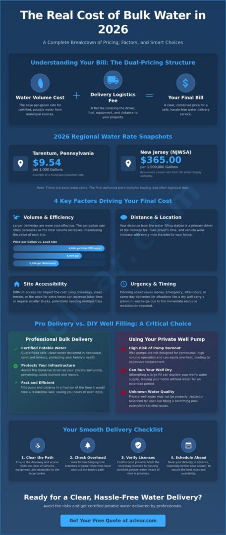 How Much Does Bulk Water Cost? 2026 Price Guide for NJ & PA