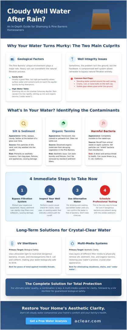 Cloudy Well Water After Rain in Shamong? Causes & Solutions (2026)