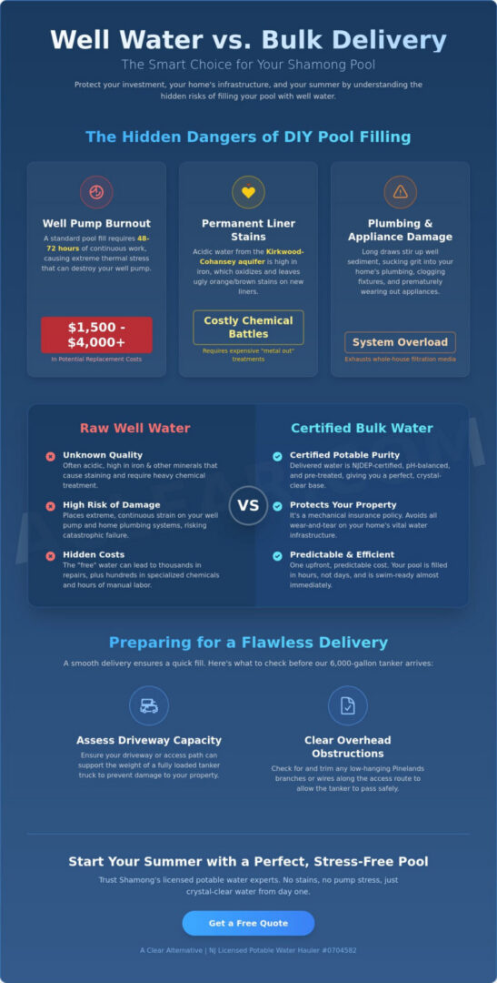 Bulk Water for Swimming Pools in Shamong: The 2026 Homeowner’s Guide