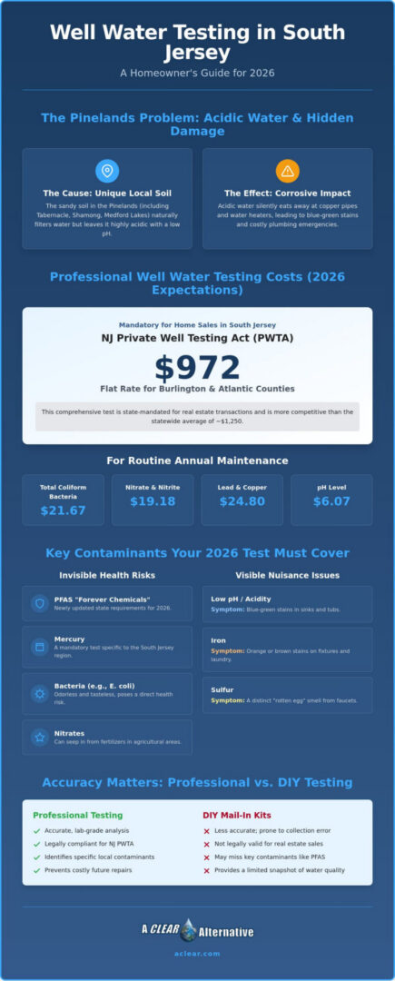 Professional Well Water Testing Cost in South Jersey: 2026 Guide