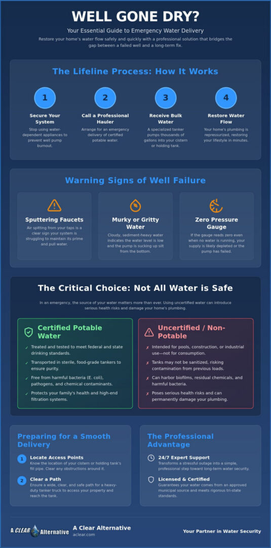 Emergency Well Water Delivery: What to Do When Your Well Runs Dry