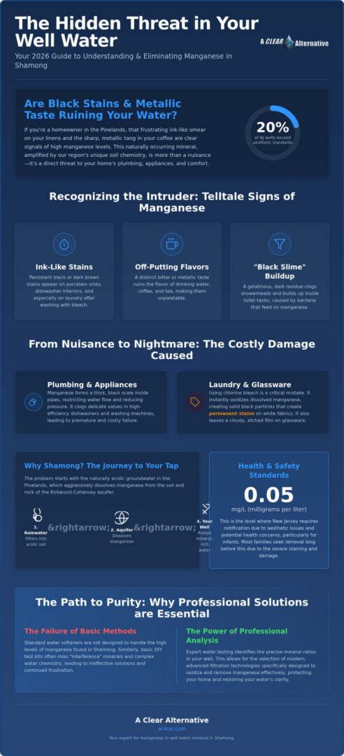 Manganese in Well Water Removal in Shamong: The 2026 Homeowner’s Guide