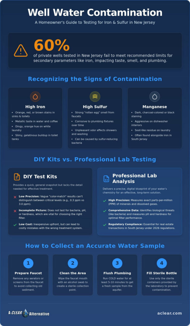 Testing Well Water for Iron and Sulfur: 2026 Guide