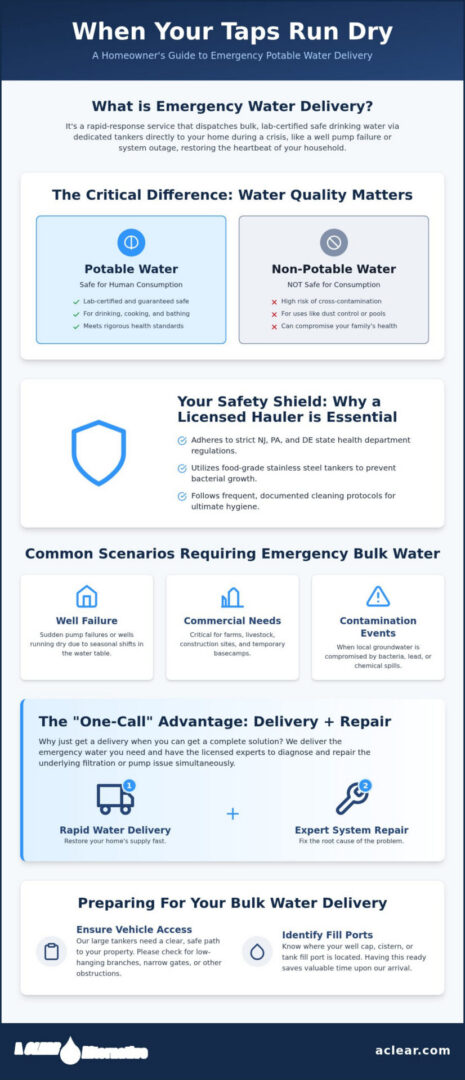 Emergency Water Delivery Service: The 2026 Homeowner’s Guide to Bulk Potable Water