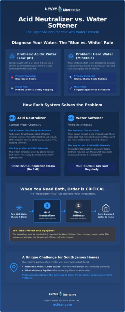 Acid Neutralizer vs. Water Softener: Which One Does Your Well Water Need?