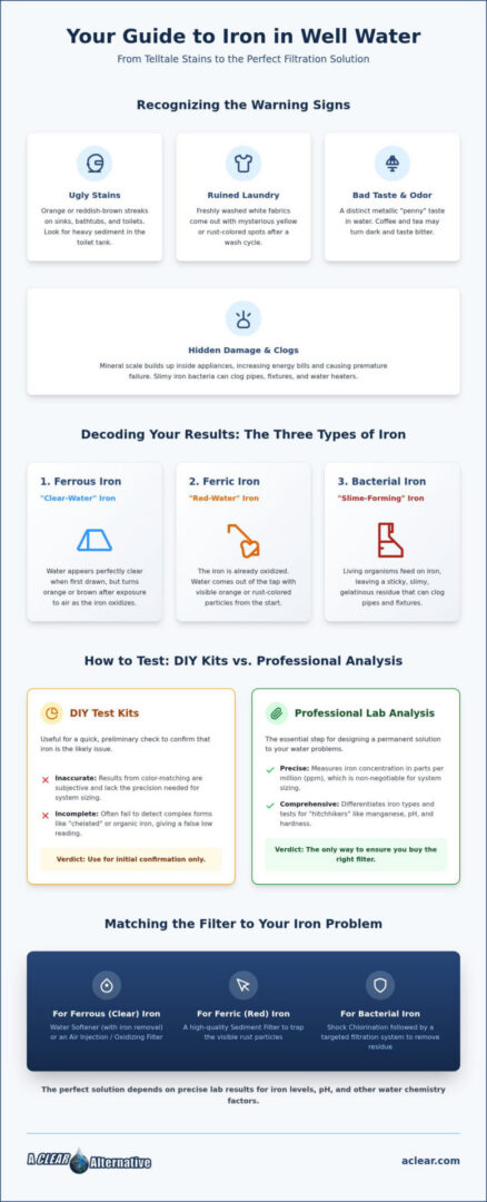 How to Test for Iron in Well Water: A 2026 Homeowner’s Guide