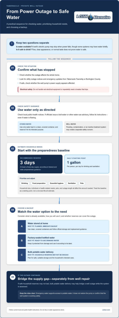 Emergency Water During a Power Outage in Tabernacle: A Homeowner Checklist